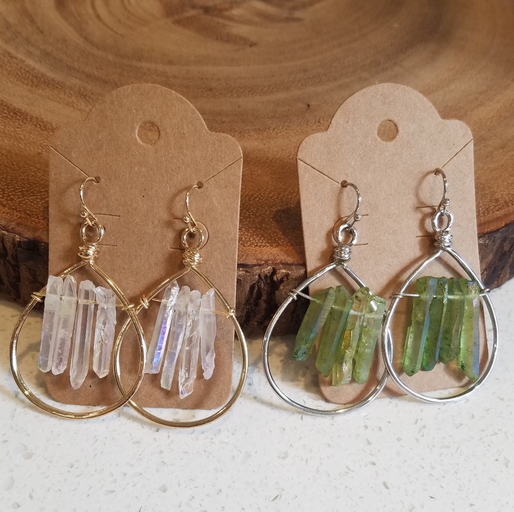 87RWD || Quartz earrings